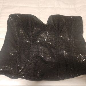 Plus size black corset